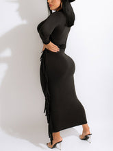 Lässiges Maxikleid mit Fransen